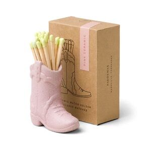Paddywax Ceramic Cowboy Boot Match Holder